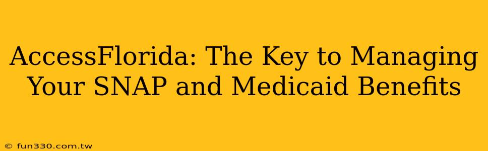 AccessFlorida: The Key to Managing Your SNAP and Medicaid Benefits