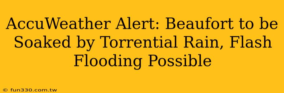 AccuWeather Alert: Beaufort to be Soaked by Torrential Rain, Flash Flooding Possible