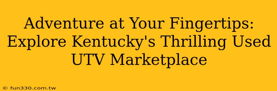 Adventure at Your Fingertips: Explore Kentucky's Thrilling Used UTV Marketplace