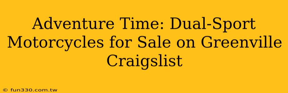 Adventure Time: Dual-Sport Motorcycles for Sale on Greenville Craigslist