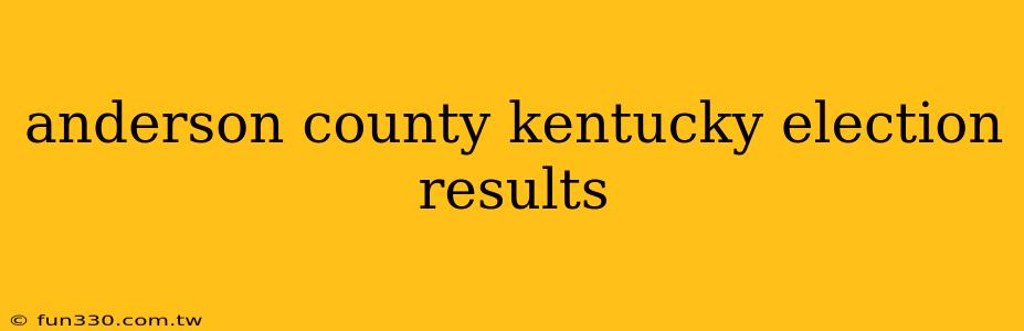 anderson county kentucky election results