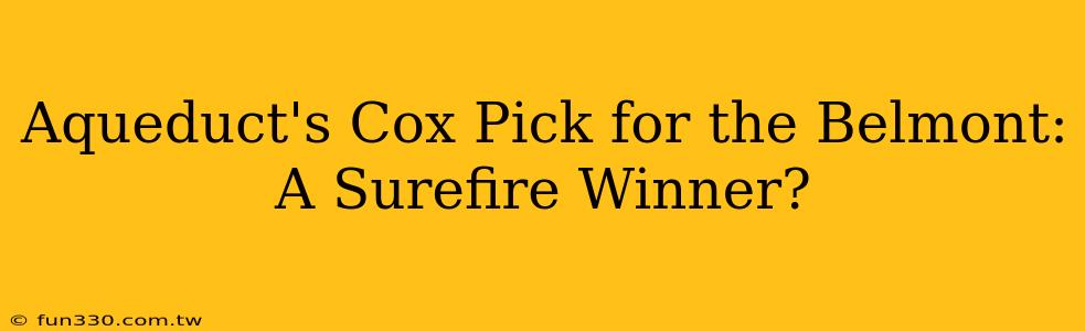 Aqueduct's Cox Pick for the Belmont: A Surefire Winner?