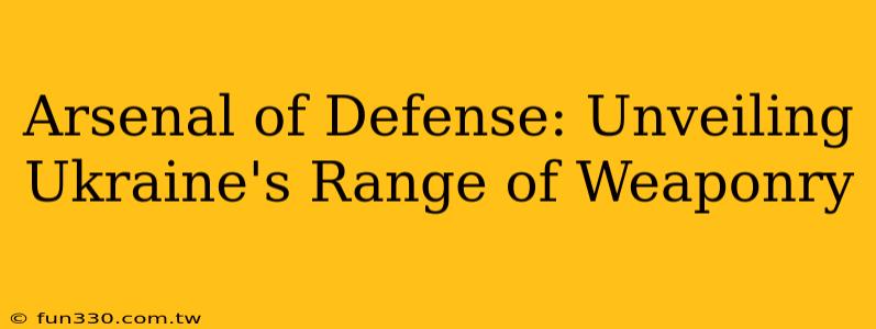 Arsenal of Defense: Unveiling Ukraine's Range of Weaponry