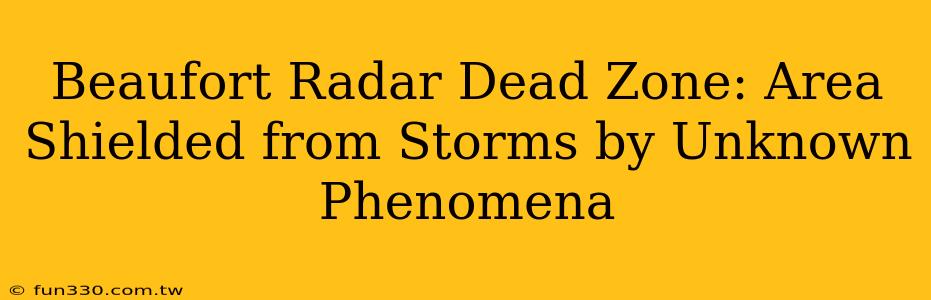 Beaufort Radar Dead Zone: Area Shielded from Storms by Unknown Phenomena