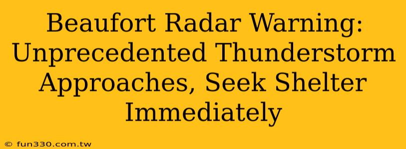 Beaufort Radar Warning: Unprecedented Thunderstorm Approaches, Seek Shelter Immediately