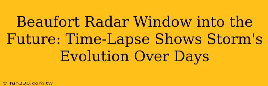 Beaufort Radar Window into the Future: Time-Lapse Shows Storm's Evolution Over Days