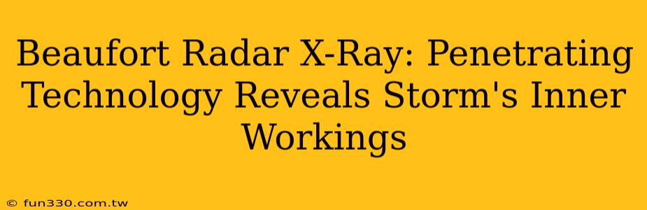 Beaufort Radar X-Ray: Penetrating Technology Reveals Storm's Inner Workings