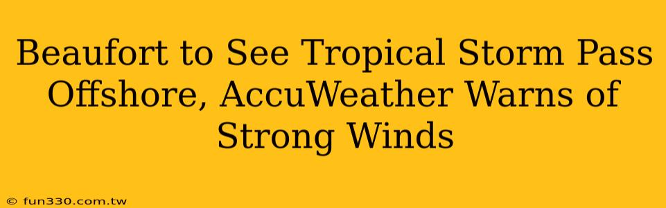 Beaufort to See Tropical Storm Pass Offshore, AccuWeather Warns of Strong Winds