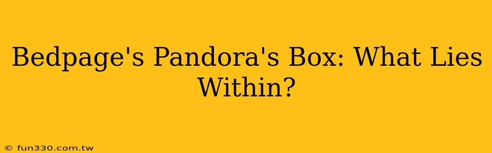 Bedpage's Pandora's Box: What Lies Within?