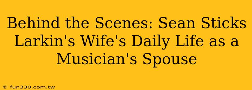 Behind the Scenes: Sean Sticks Larkin's Wife's Daily Life as a Musician's Spouse