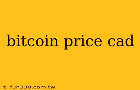 bitcoin price cad