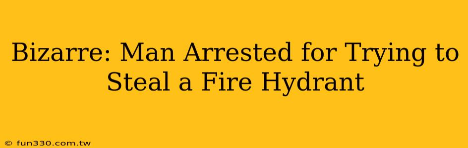 Bizarre: Man Arrested for Trying to Steal a Fire Hydrant