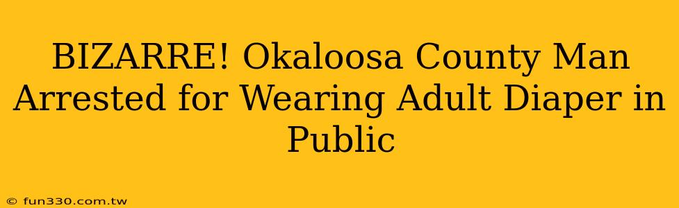 BIZARRE! Okaloosa County Man Arrested for Wearing Adult Diaper in Public