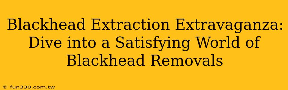 Blackhead Extraction Extravaganza: Dive into a Satisfying World of Blackhead Removals