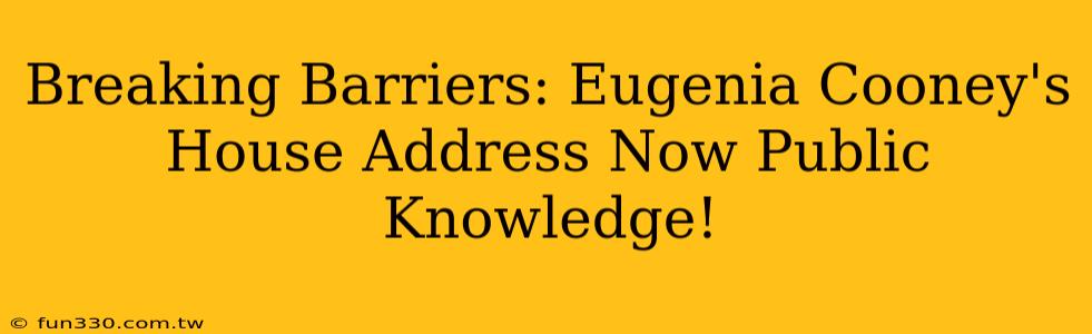 Breaking Barriers: Eugenia Cooney's House Address Now Public Knowledge!