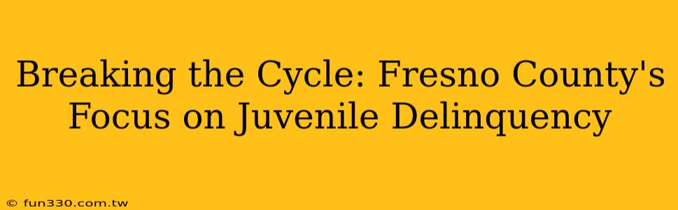 Breaking the Cycle: Fresno County's Focus on Juvenile Delinquency