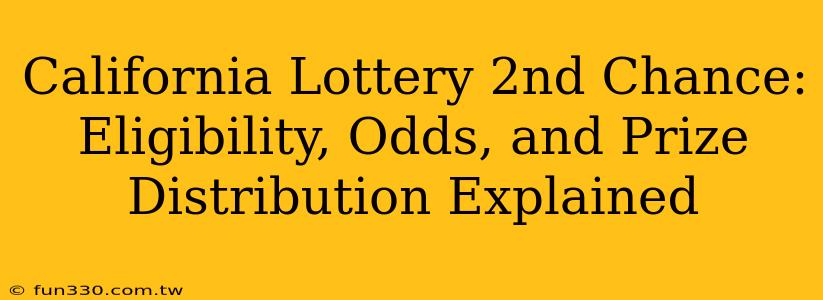 California Lottery 2nd Chance: Eligibility, Odds, and Prize Distribution Explained