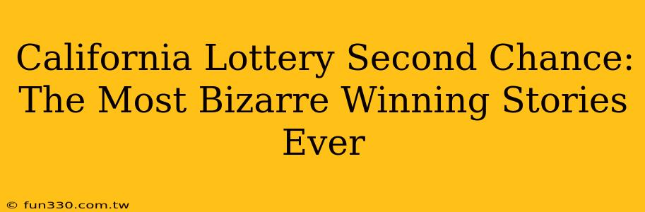 California Lottery Second Chance: The Most Bizarre Winning Stories Ever