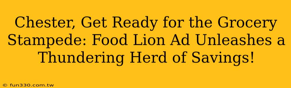 Chester, Get Ready for the Grocery Stampede: Food Lion Ad Unleashes a Thundering Herd of Savings!