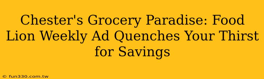 Chester's Grocery Paradise: Food Lion Weekly Ad Quenches Your Thirst for Savings