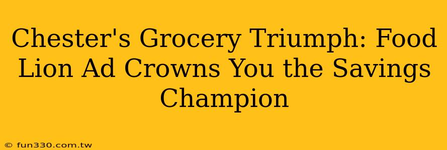 Chester's Grocery Triumph: Food Lion Ad Crowns You the Savings Champion