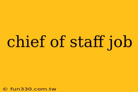 chief of staff job