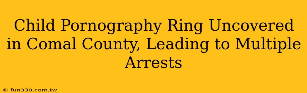 Child Pornography Ring Uncovered in Comal County, Leading to Multiple Arrests