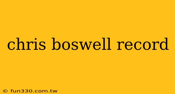 chris boswell record