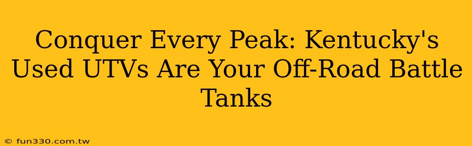 Conquer Every Peak: Kentucky's Used UTVs Are Your Off-Road Battle Tanks