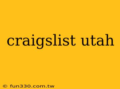 craigslist utah