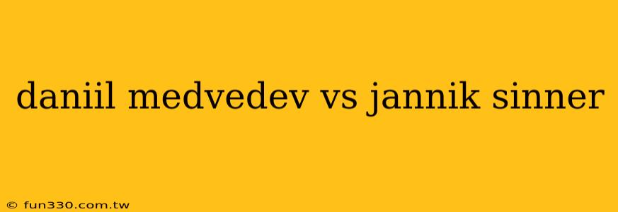 daniil medvedev vs jannik sinner