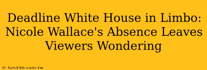 Deadline White House in Limbo: Nicole Wallace's Absence Leaves Viewers Wondering