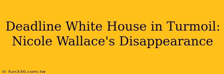 Deadline White House in Turmoil: Nicole Wallace's Disappearance