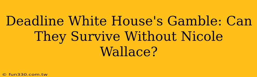 Deadline White House's Gamble: Can They Survive Without Nicole Wallace?