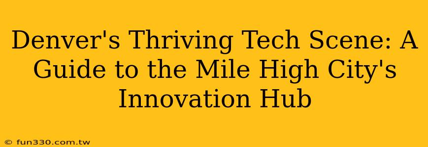 Denver's Thriving Tech Scene: A Guide to the Mile High City's Innovation Hub