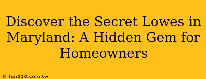 Discover the Secret Lowes in Maryland: A Hidden Gem for Homeowners