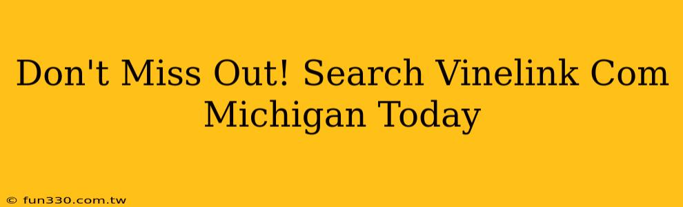 Don't Miss Out! Search Vinelink Com Michigan Today