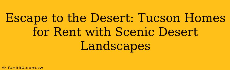 Escape to the Desert: Tucson Homes for Rent with Scenic Desert Landscapes