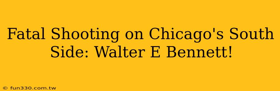 Fatal Shooting on Chicago's South Side: Walter E Bennett!