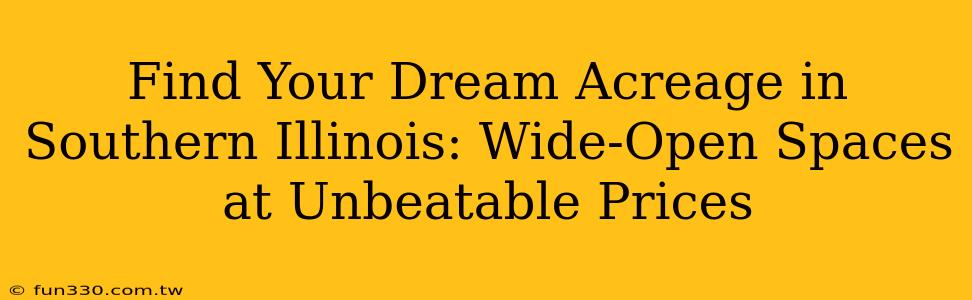 Find Your Dream Acreage in Southern Illinois: Wide-Open Spaces at Unbeatable Prices