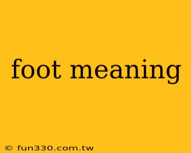 foot meaning