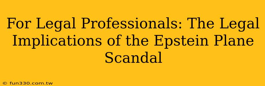 For Legal Professionals: The Legal Implications of the Epstein Plane Scandal