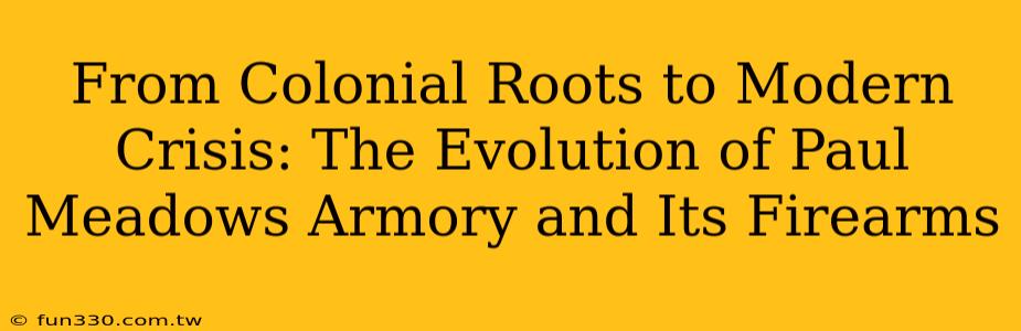 From Colonial Roots to Modern Crisis: The Evolution of Paul Meadows Armory and Its Firearms