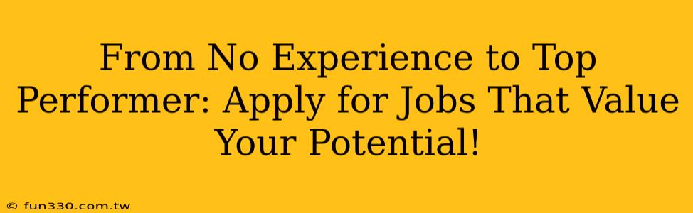 From No Experience to Top Performer: Apply for Jobs That Value Your Potential!