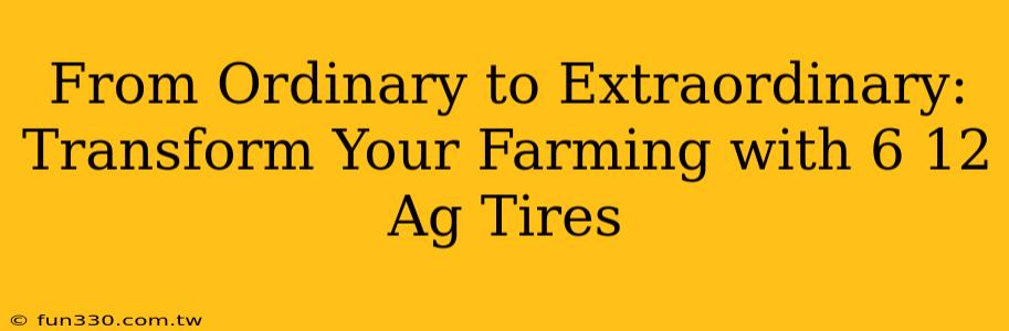 From Ordinary to Extraordinary: Transform Your Farming with 6 12 Ag Tires