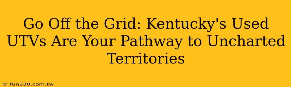 Go Off the Grid: Kentucky's Used UTVs Are Your Pathway to Uncharted Territories