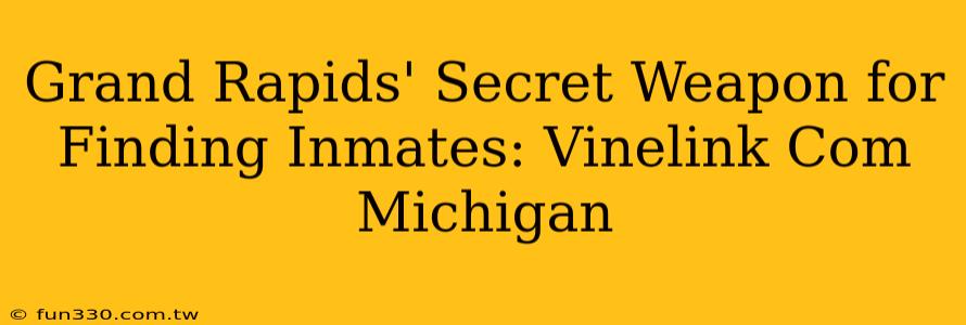 Grand Rapids' Secret Weapon for Finding Inmates: Vinelink Com Michigan