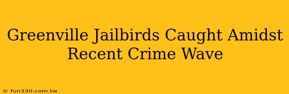 Greenville Jailbirds Caught Amidst Recent Crime Wave