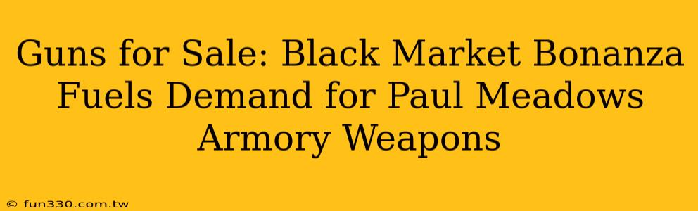 Guns for Sale: Black Market Bonanza Fuels Demand for Paul Meadows Armory Weapons