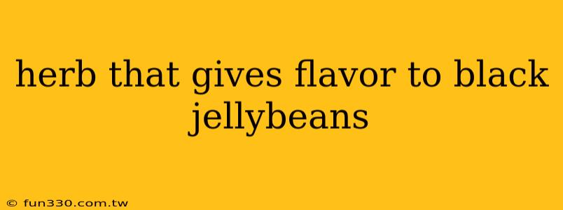 herb that gives flavor to black jellybeans